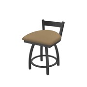 HOLLAND BAR STOOL CO 18" Low Back Swivel Vanity Stool, Pewter Finish, Canter Sand Seat 82118PW013